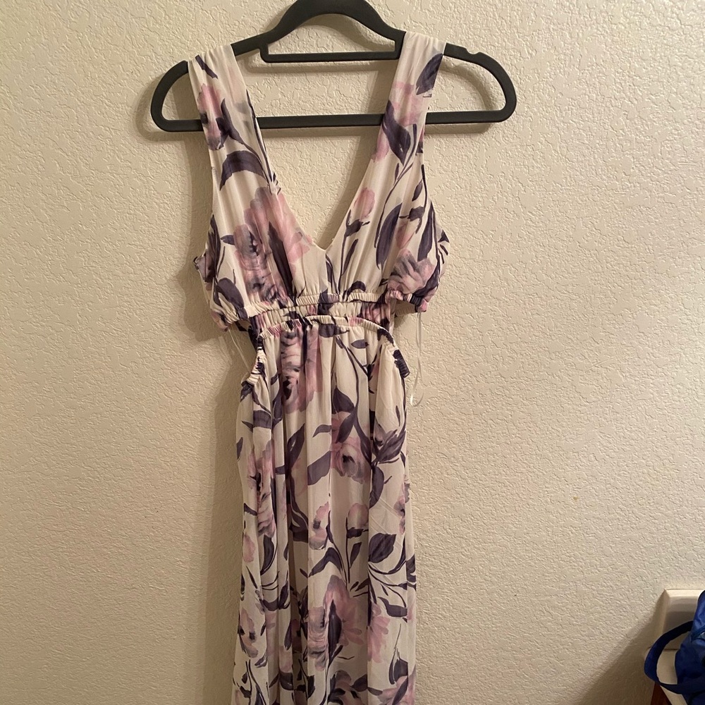 floral cutout dress